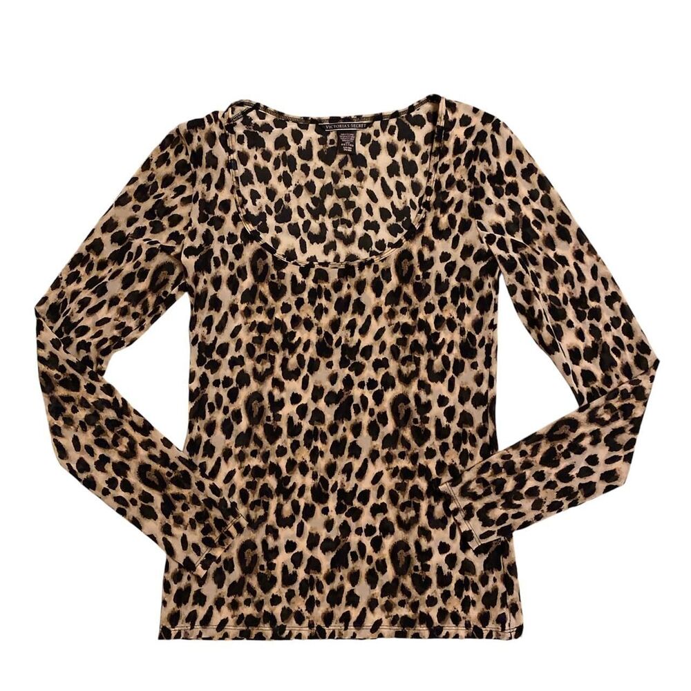 Animal print exotic Victoria’s Secret Scoop neck top